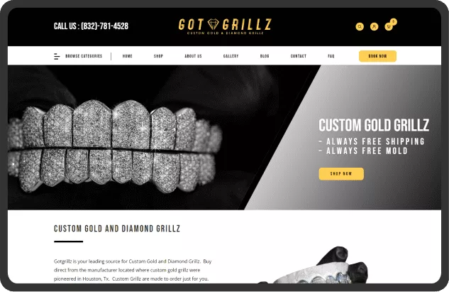 GotGrillz – Growth in Sales - Search Engine Optimization Greenville SEO | Charleston SEO - Concept Infoway LLC