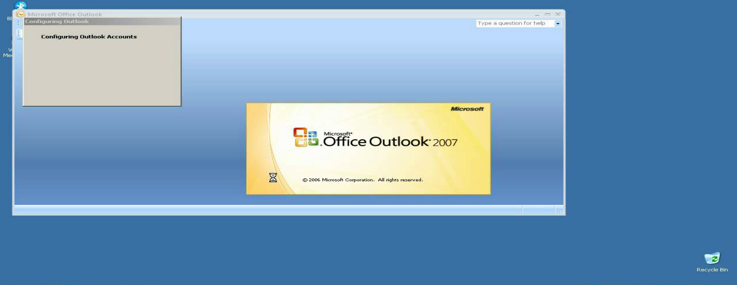 Cannot start Microsoft Outlook 2007