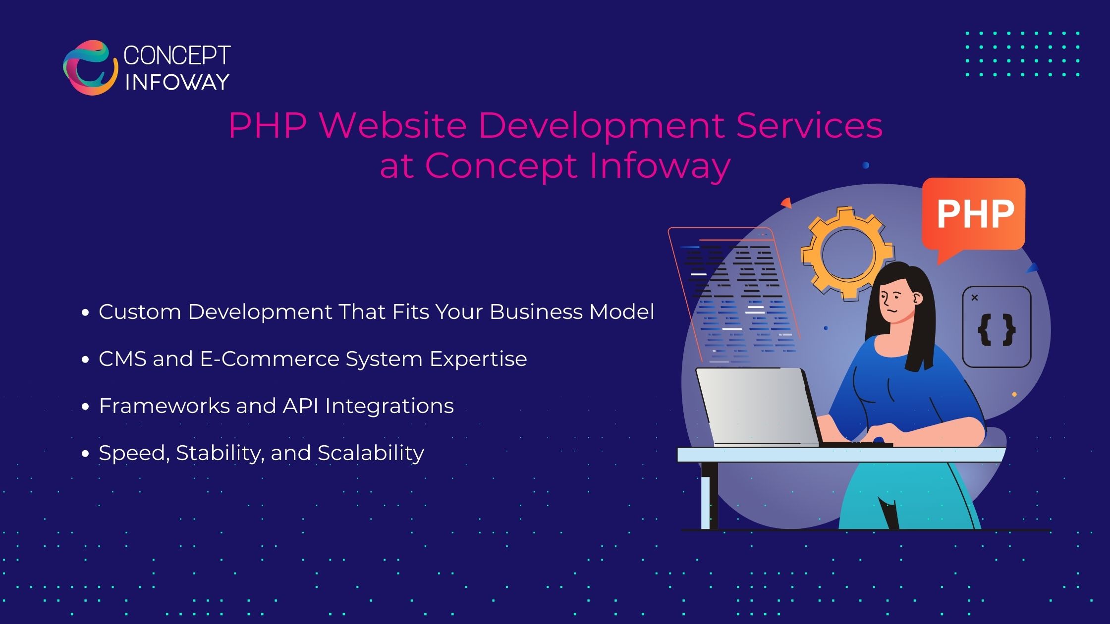 PHP Website Development Services at Concept Infoway